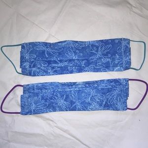 blue dragonfly face masks with filter pocket
